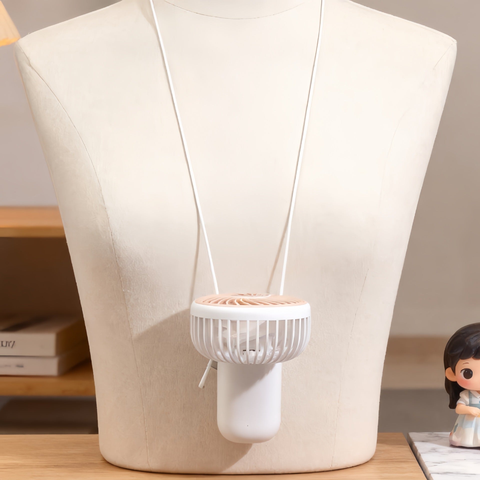 Portable USB Rechargeable Hand Fan for Women with Cute Cartoon Design and Adjustable Speed