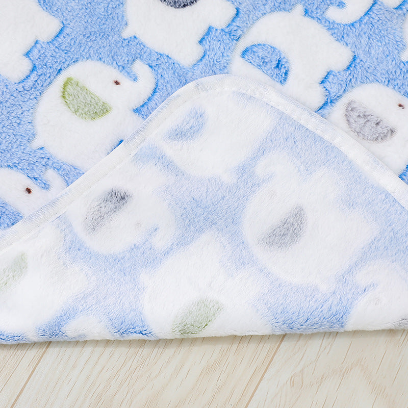 Non-Slip Pet Cushion Soft Cozy Pillow with Paw Print Pattern