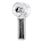 Portable Mini Handheld Fan Rechargeable Battery 3-Speed Settings Lightweight Transparent Design