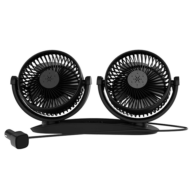 Dual-Head Rechargeable Desk Fan Portable Wireless Adjustable Speed Quiet Operation