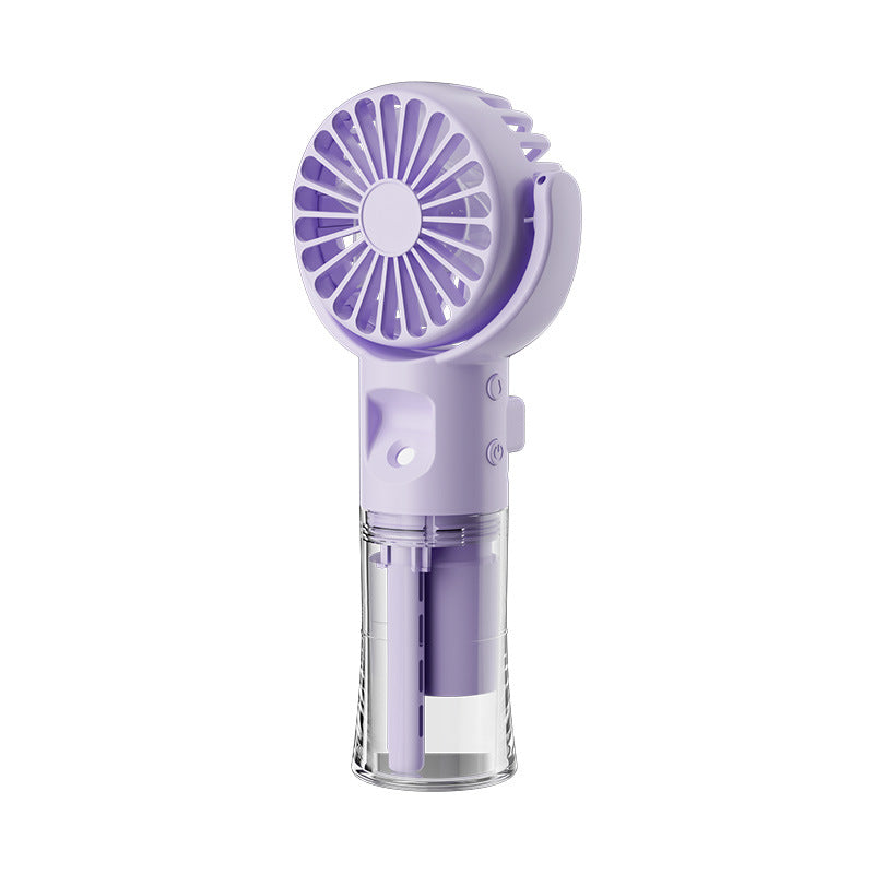 Portable Mini Fan with Misting Function USB Rechargeable Handheld Fan