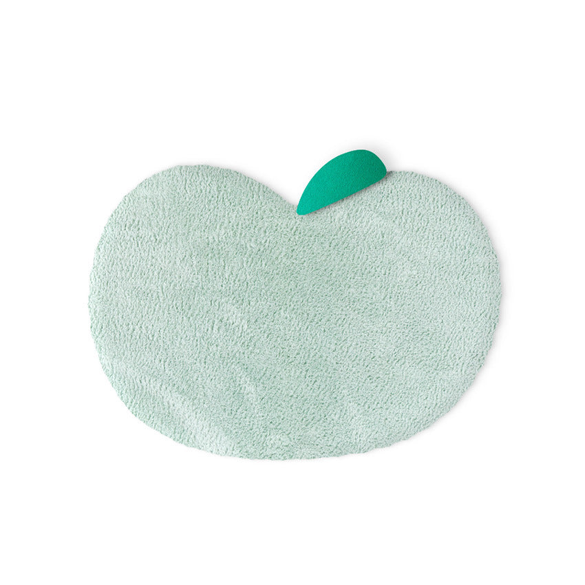 Funny Citrus Bath Mat Non-Slip Soft Bathroom Rug with Green Leaf Design by Harrow