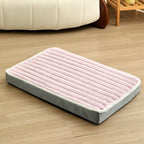 Dog Bed Plush Soft Top Non-Slip Base Breathable Filling Comfortable Pet Mattress