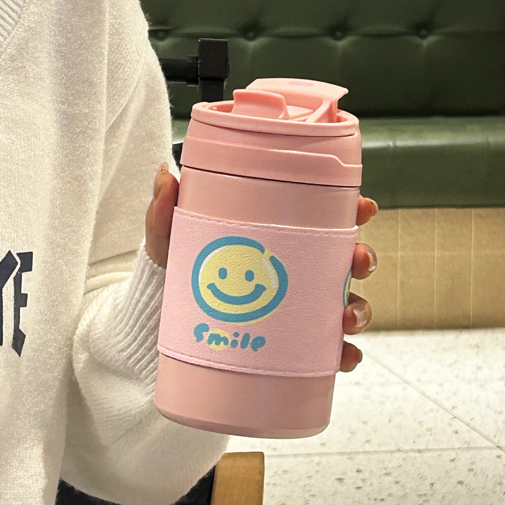 Women's Insulated Travel Cup Spill-Proof Lid Ergonomic Design BPA-Free