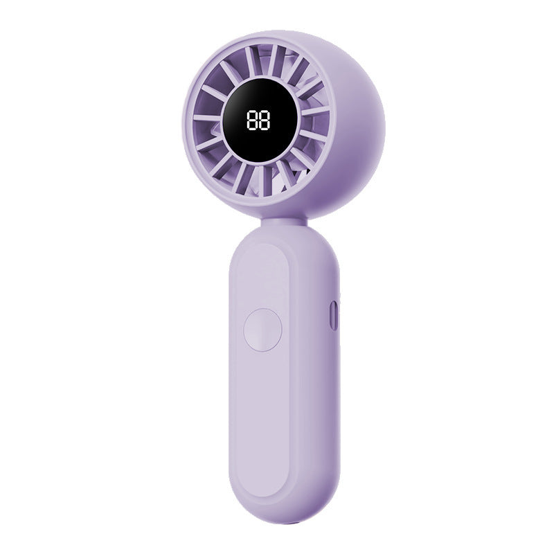 Portable Digital Handheld Fan with LED Display Rechargeable Multi-Speed Compact Cooling Device