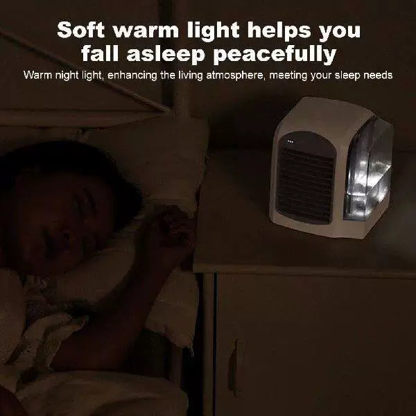 Personal Evaporative Air Cooler and Humidifier Compact USB-Powered Portable
