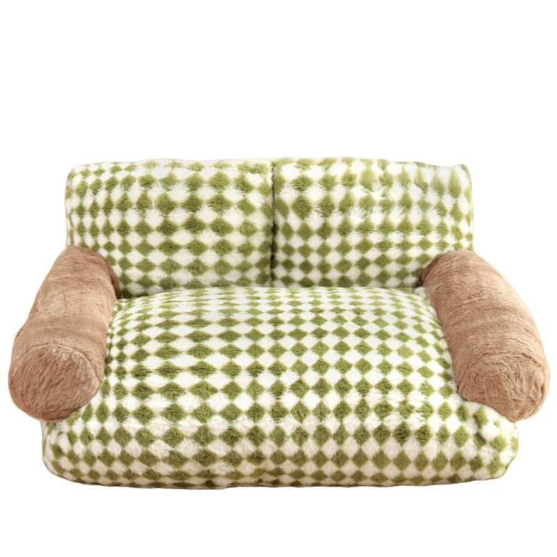 Women's Cozy Relax Armchair Plush Fabric Ergonomic Support Removable Cover