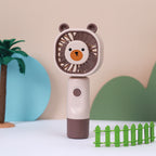 Women's Portable Handheld Fan Cute Bear Design Lightweight Battery Operated
