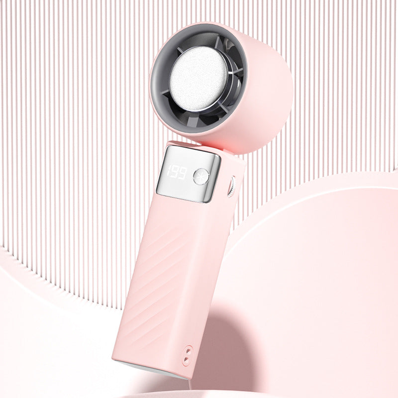 Handheld Electronic Cooling Device with Digital Temperature Control Portable Rechargeable Fan