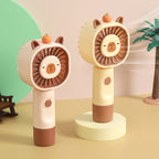 Portable Hand Fan Lightweight Cute Animal Design Battery Operated