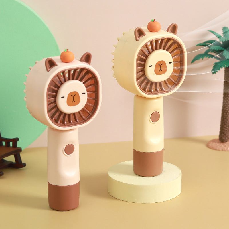 Portable Hand Fan Lightweight Cute Animal Design Battery Operated