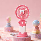 Portable USB Fan with Flexible Holder Lightweight Quiet Operation for Women