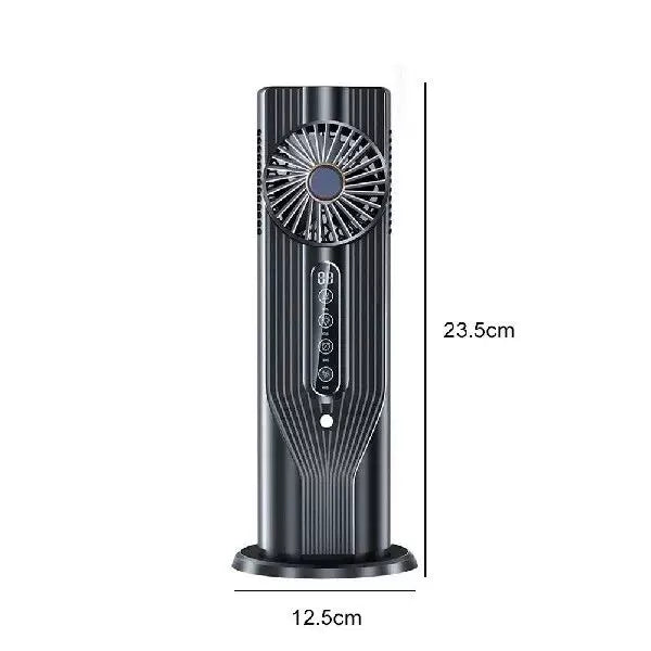 Rechargeable Vertical Desktop Fan with LED Display Touch Control Adjustable Tilt Base