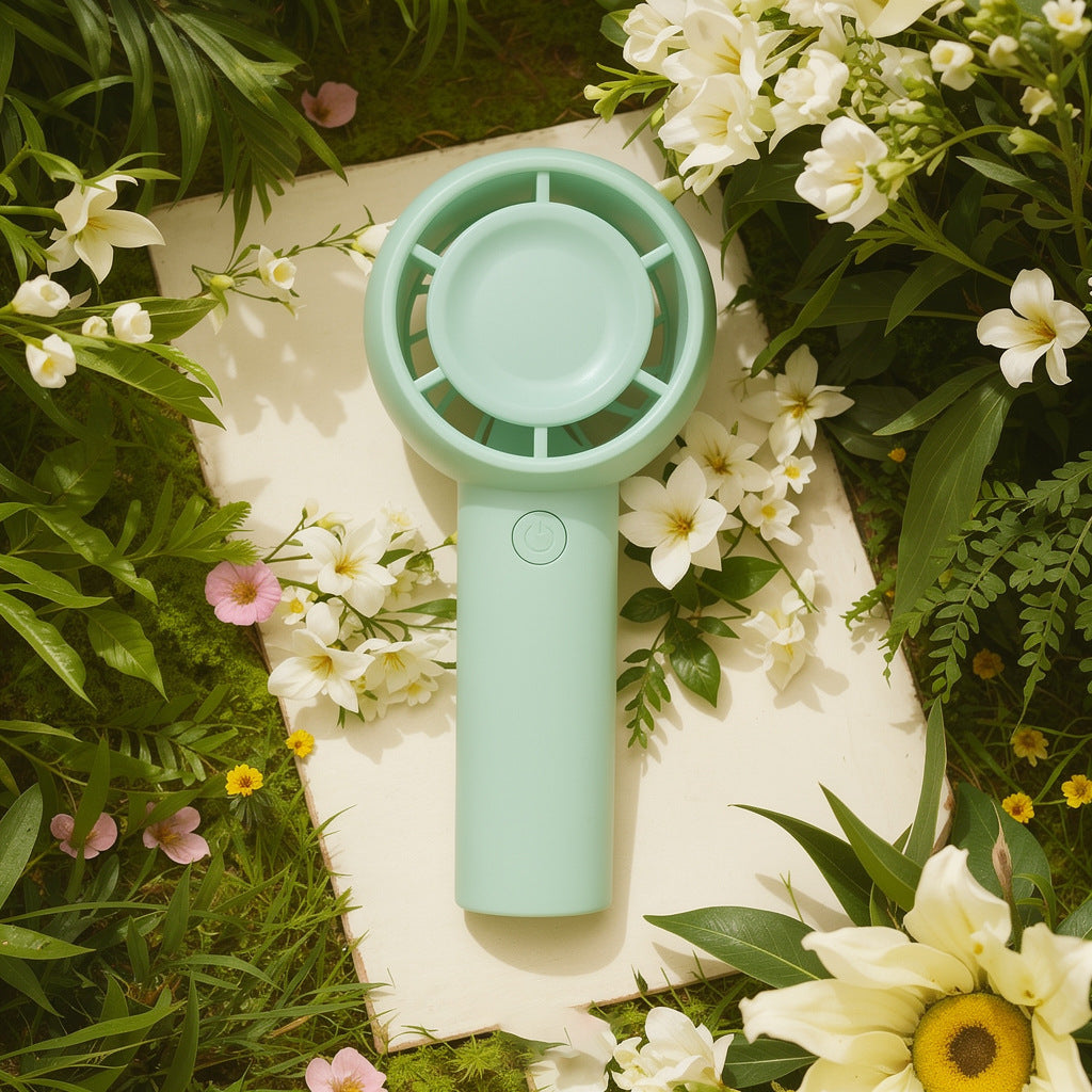 Portable Handheld Fan Rechargeable Lightweight Quiet Operation Personal Cooling Device