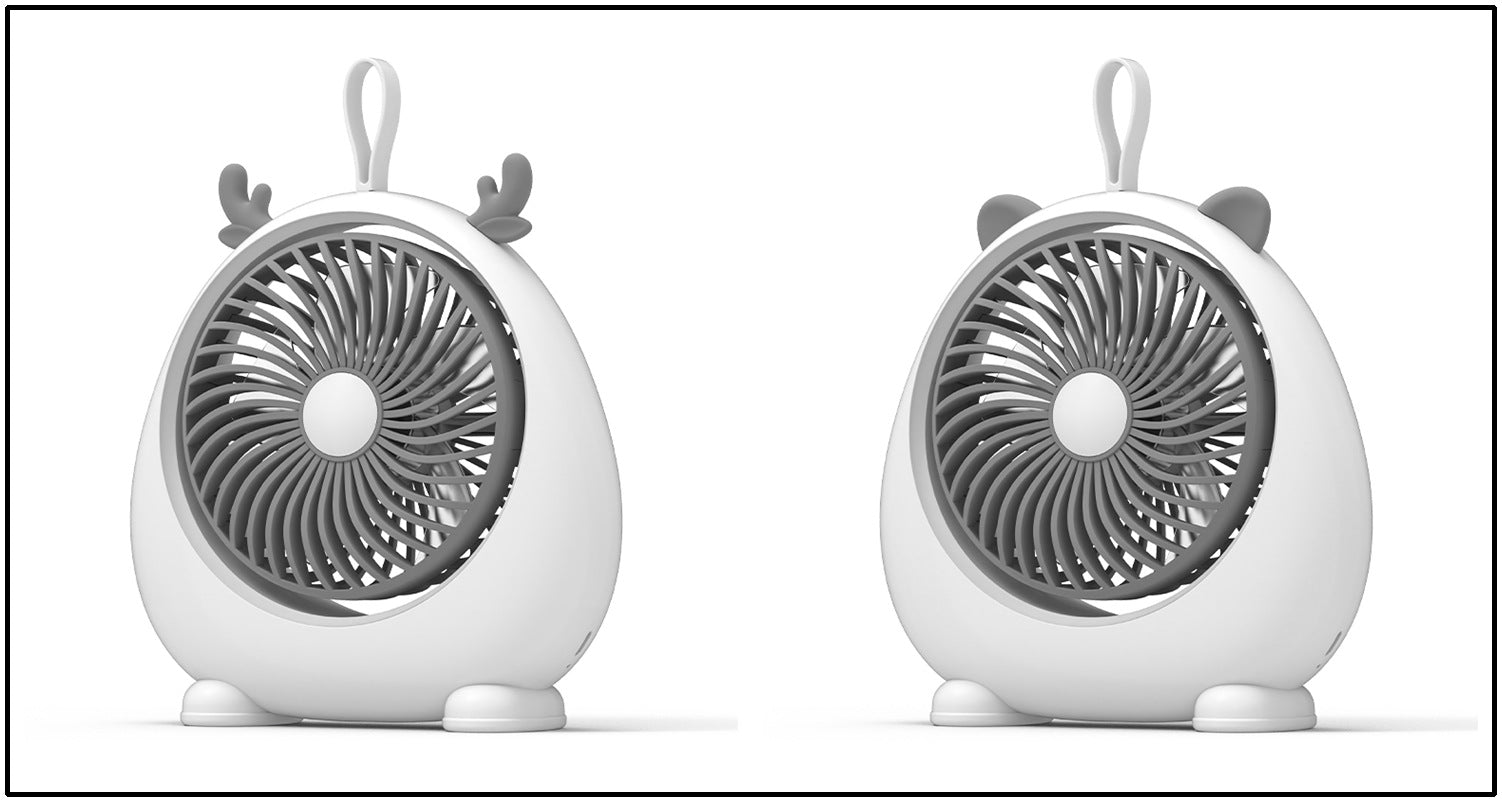 Creative Table Fan Animal Design USB Powered Compact Desk Fan
