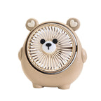 USB Desk Fan Compact Portable Quiet Motor Adjustable Tilt Reindeer Design