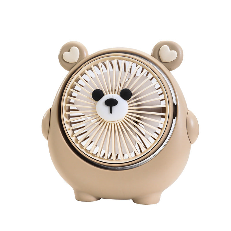 USB Desk Fan Compact Portable Quiet Motor Adjustable Tilt Reindeer Design