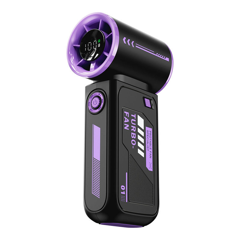 Portable Turbo Fan Rechargeable Battery Compact Lightweight with LED Display
