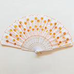 Handcrafted Ladies Fan with Exquisite Embroidery Lightweight Fabric Cooling Accessory