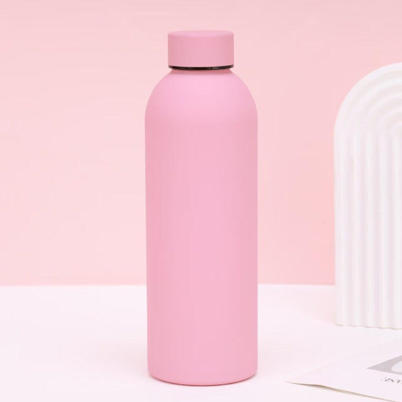 Stainless Steel Double-Walled Insulated Water Bottle Matte Powder Coating Leak-Proof Cap