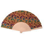 Handmade Cork and Wood Ladies Fan Lightweight Elegant Portable Accessory