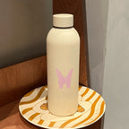 Insulated Stainless Steel Water Bottle for Women with Dog Motif Leak-Proof Screw Cap