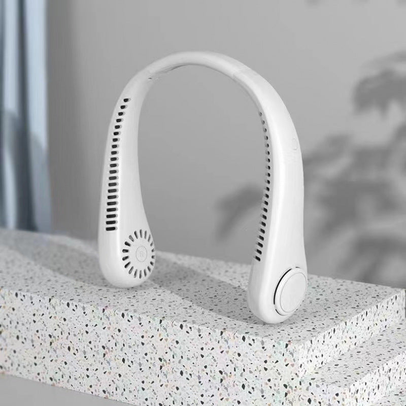 Portable Wearable Neck Fan Rechargeable Quiet Ventilation Unit for Men