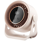 Portable Digital Air Circulator Fan Compact Lightweight Whisper-Quiet Adjustable Tilt