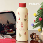 Insulated Stainless Steel Drink Bottle with Hello Kitty Design Ladies Flip-Top Leakproof