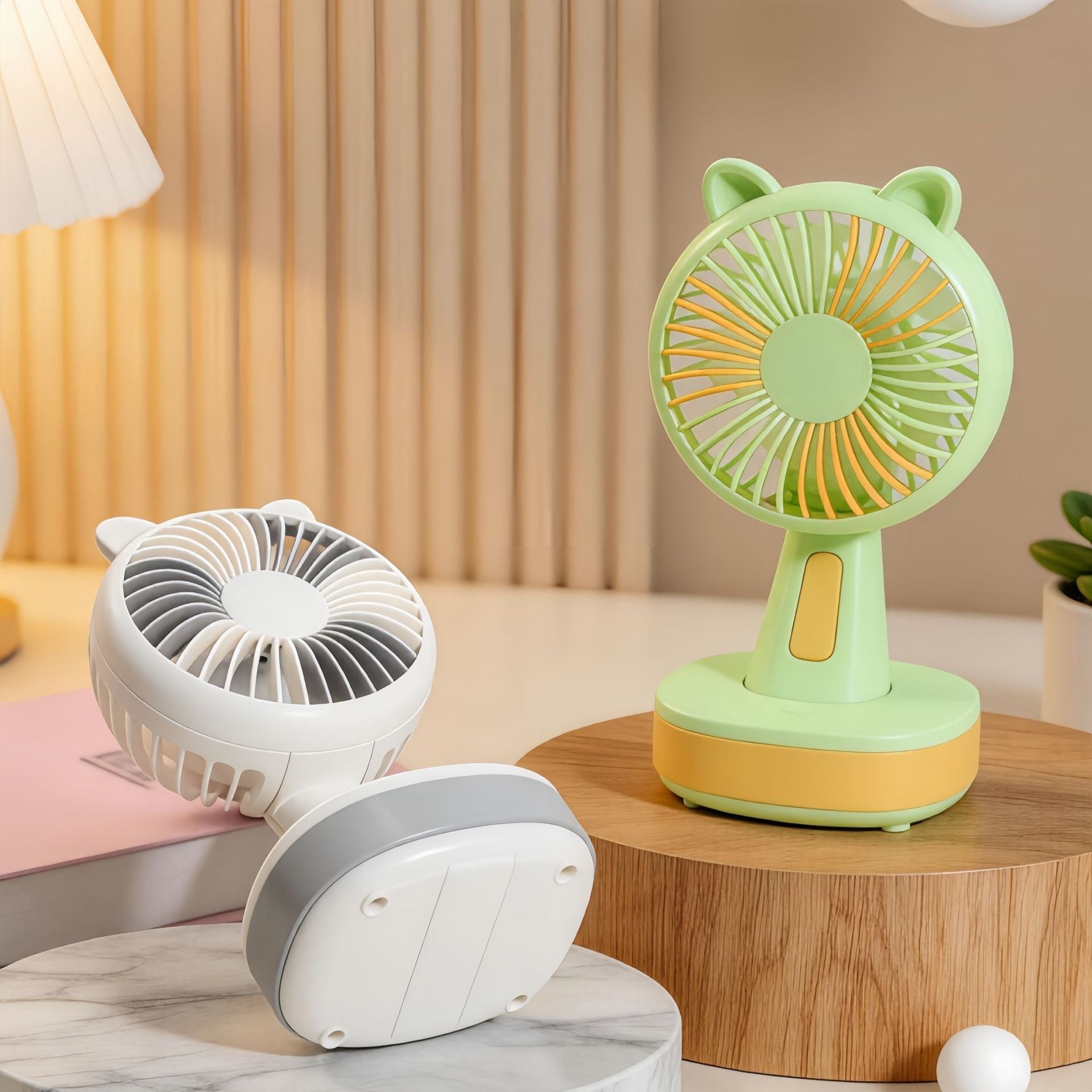 Portable Mini Hand Fan Skull Design USB Rechargeable Lightweight Personal Cooling Fan