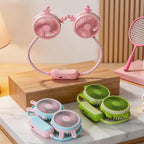 Women’s Portable Neck Fan Flexible Design USB Rechargeable Lightweight Quiet Cooling