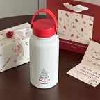 Insulated Stainless Steel Water Bottle for Women with Animal Design and Flip Lid