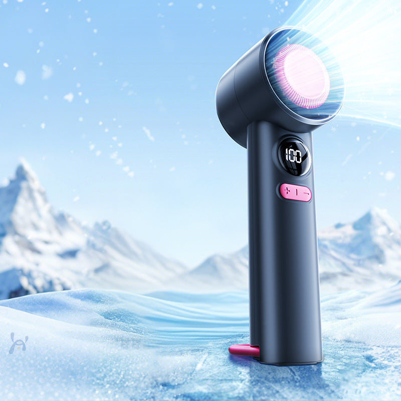 Portable Rechargeable Mist Cooling Fan with Adjustable Speeds and LED Display