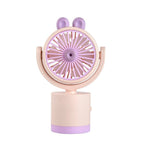 Portable Mini Handheld Fan with Creative Animal Design USB Rechargeable Compact Fan for Travel and Outdoors