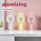 Portable Ladies Fan Rechargeable Battery Operated Lightweight Compact