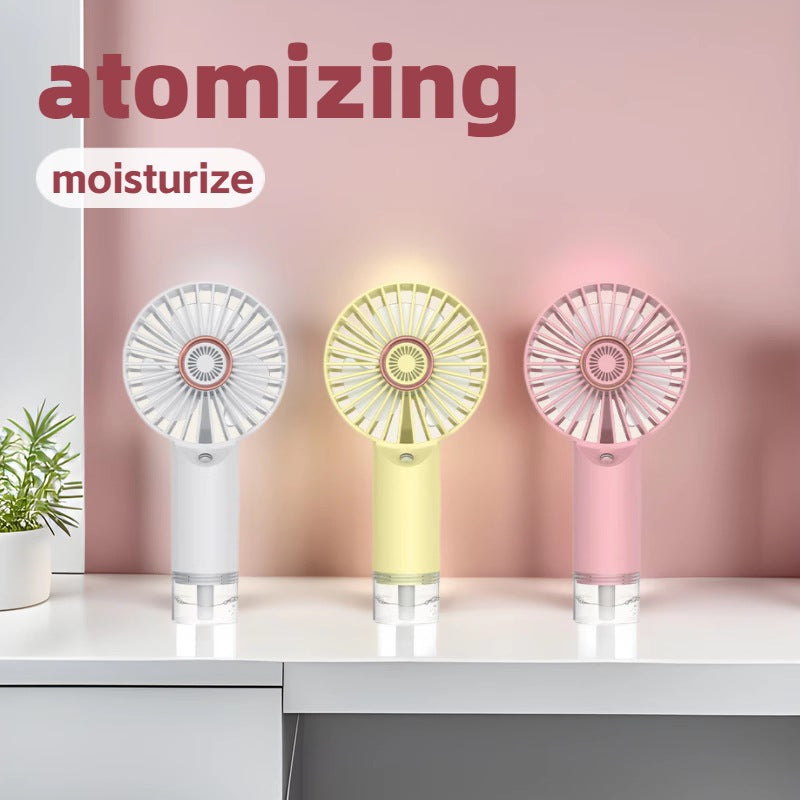 Portable Ladies Fan Rechargeable Battery Operated Lightweight Compact