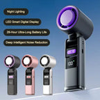 Rechargeable Portable Bladeless Mini Fan Foldable Head USB-C Travel Desk Cooler