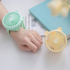 Portable Handheld Fan for Women with Wrist Strap Rechargeable USB Pink