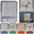 USB Personal Microclimate Cooler Compact Desk Fan with Transparent Water Tank and Adjustable Louver