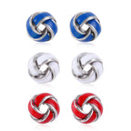 Women's Lightweight Star Earrings Enamel Flag Design Fishhook Closure Zinc Alloy