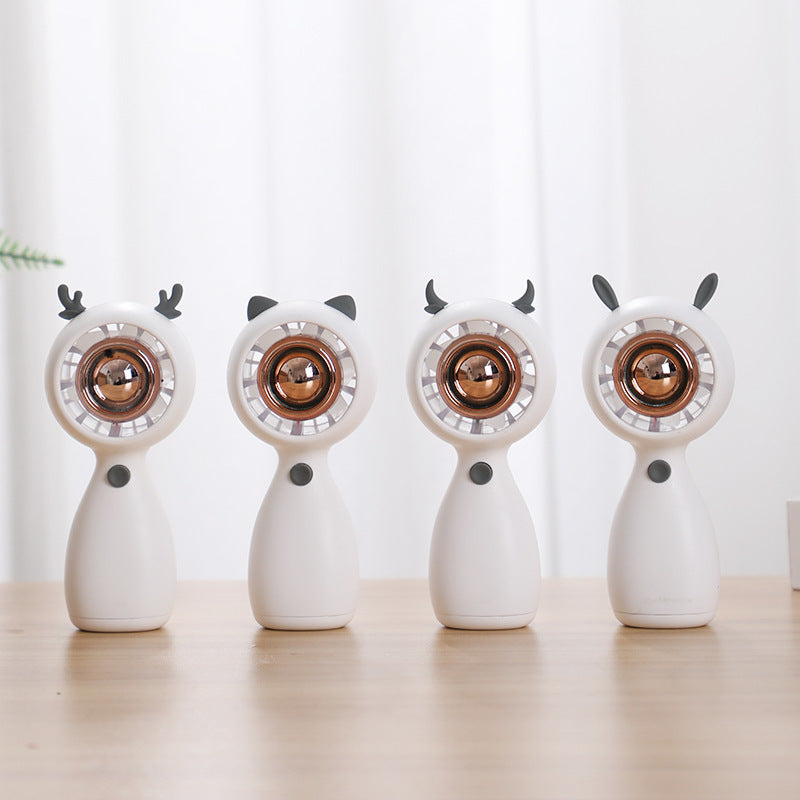 Portable Mini Fan for Women USB Rechargeable Animal Pattern Handheld Fan