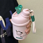 Women's Insulated Water Bottle BPA-Free Plastic Leakproof Screw Cap Animal Design