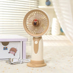 Portable USB Hand Fan for Women with Creative Animal Design Rechargeable Compact Handheld Fan