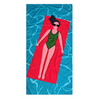 Brehn Beach Towel Soft Quick-Drying Microfiber Palm Tree Design Blue Large