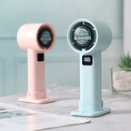 Portable Handheld Fan with LCD Display Multiple Speeds and Humidifier Function