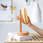 Portable USB Fan for Women with Floral Pattern Adjustable Speeds Quiet Operation