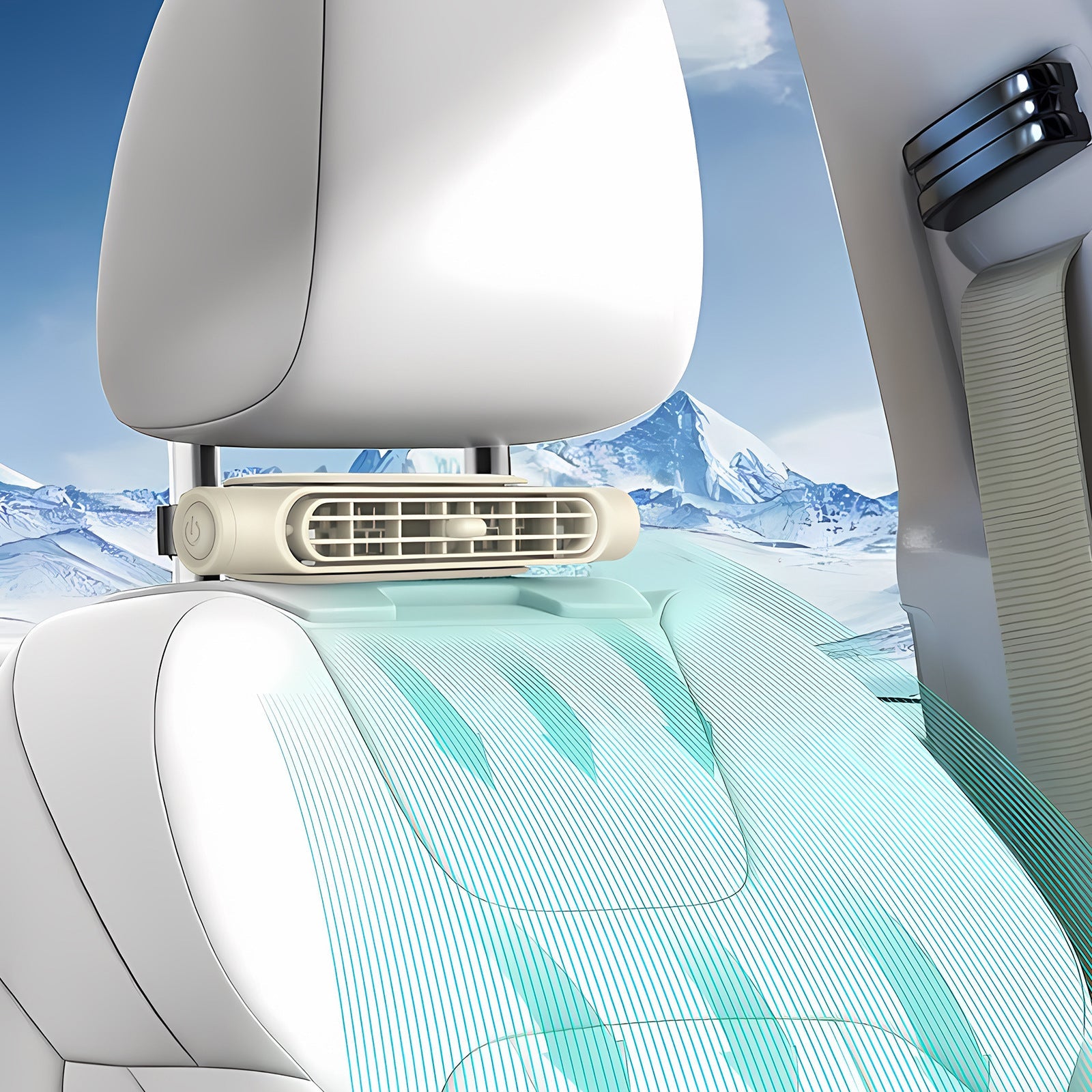 Clip-On Portable Air Cooling Fan Unisex Compact Lightweight Adjustable Speed