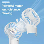 Rechargeable Handheld Mist Fan with Removable Water Tank and Adjustable Airflow Unisex One Size