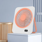 Portable Fan Unisex Lightweight Adjustable Speed LCD Display Battery-Powered