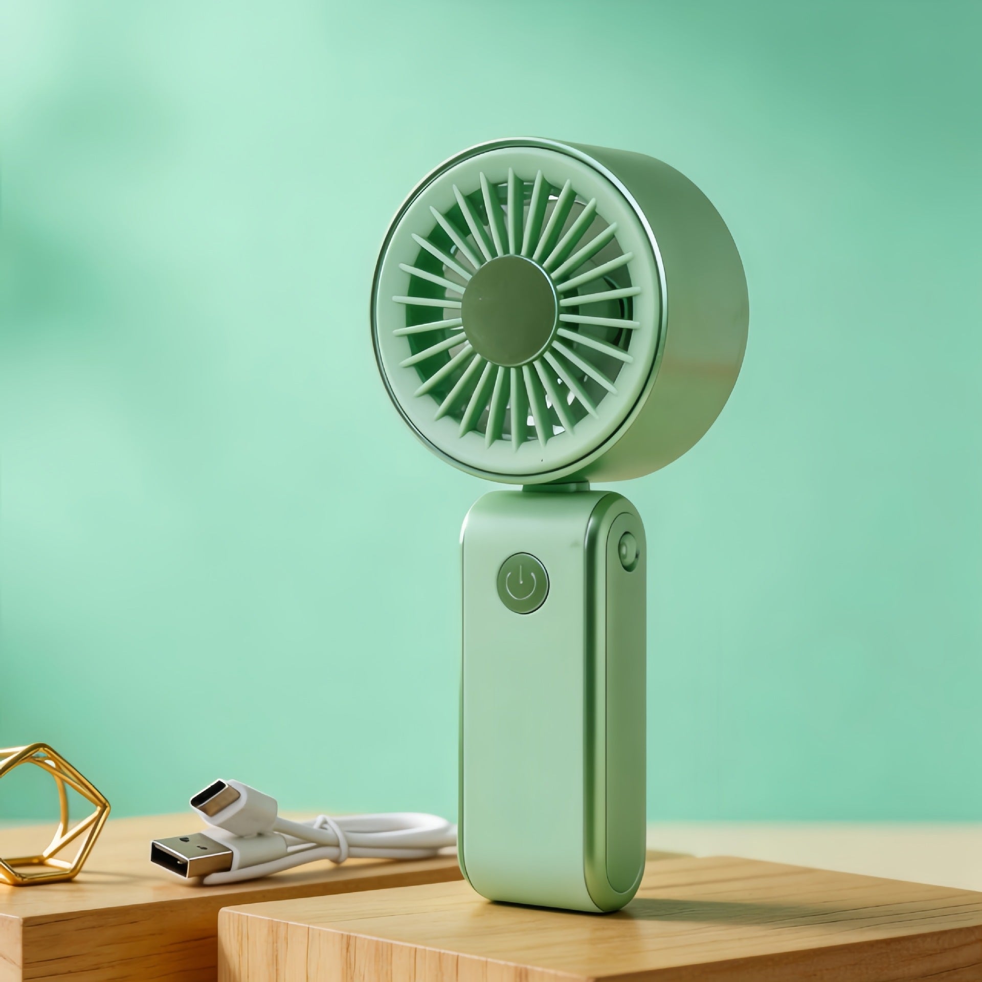 Portable Handheld Fan with USB Charging and Misting Spray Function Lightweight and Compact